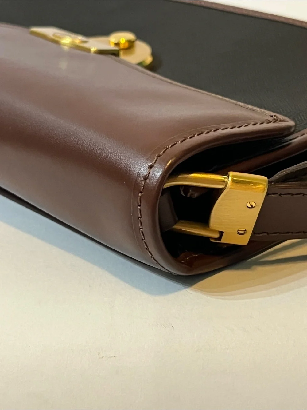 Vintage Alfred Dunhill Leather Canvas Clutch Bag with Key Lock